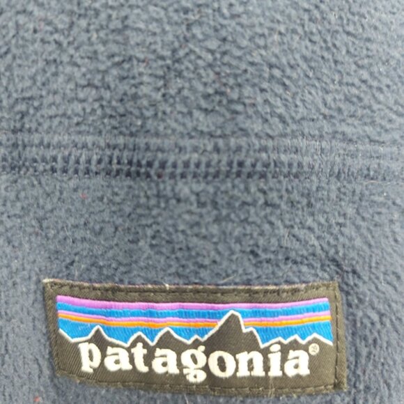 Patagonia Micro Fleece Jacket Navy Size Medium Blue - Picture 6 of 10